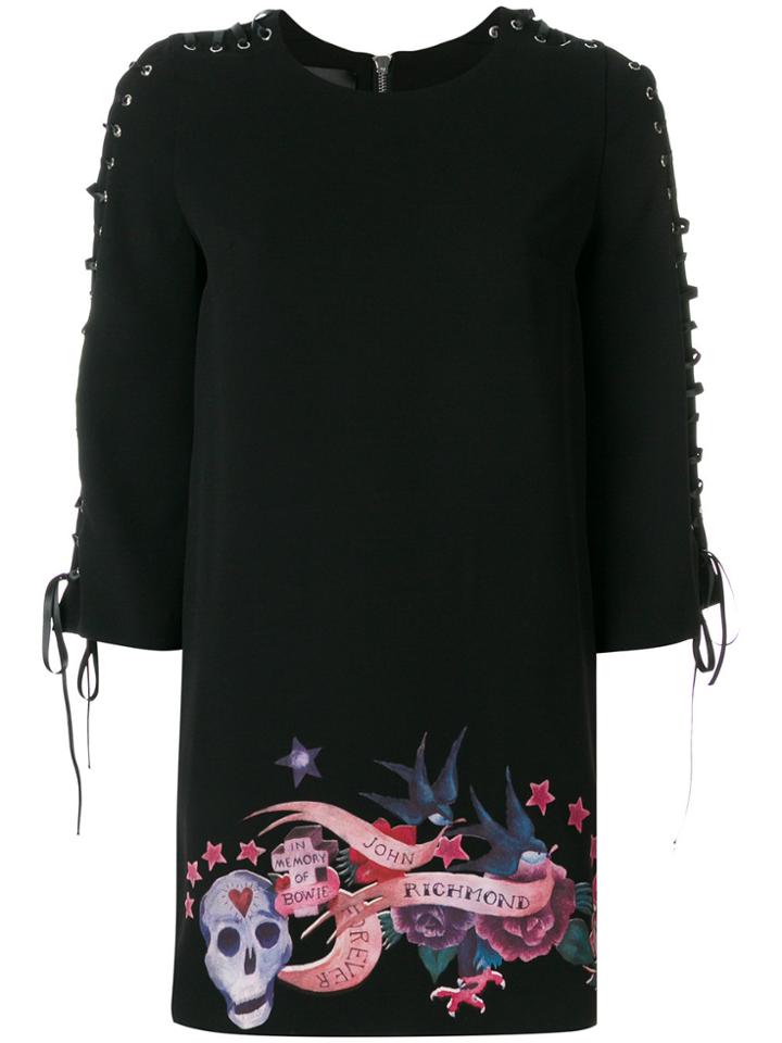 John Richmond Print Rope Dress - Black