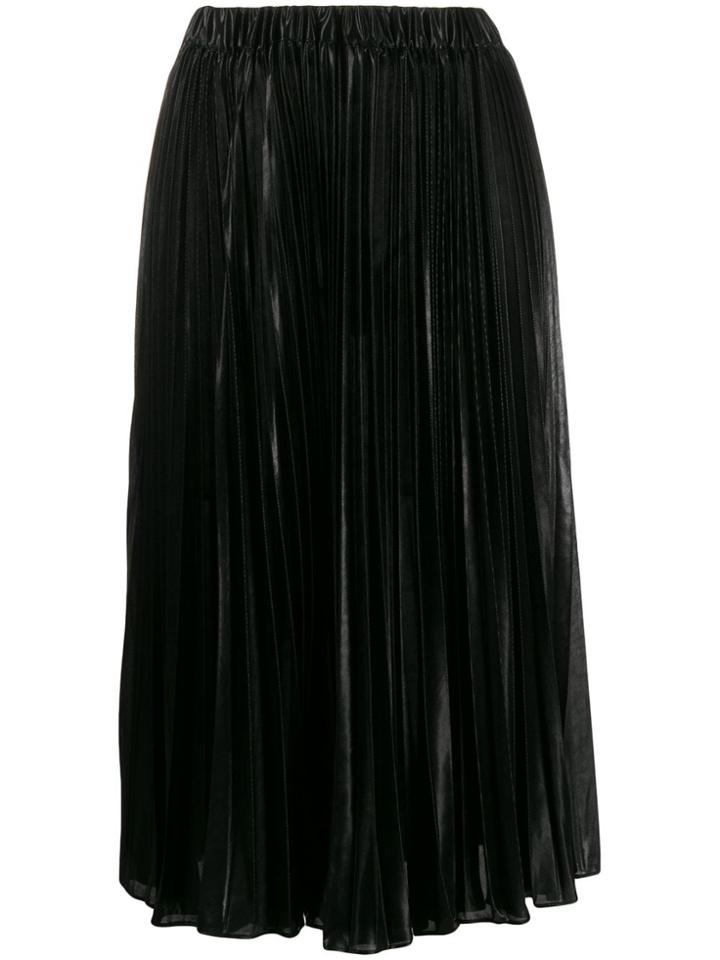 Michael Kors High-waisted Pleated Skirt - Black