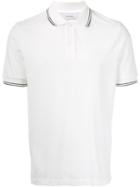 Cerruti 1881 - Contrast Trim Polo Shirt - Men - Cotton/spandex/elastane - Xl, White, Cotton/spandex/elastane