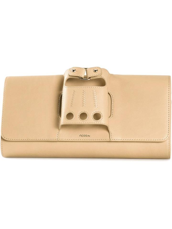 Perrin Paris 'cabriolet' Clutch, Women's, Nude/neutrals, Calf Leather