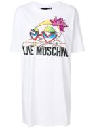 Love Moschino Printed T-shirt Dress - White