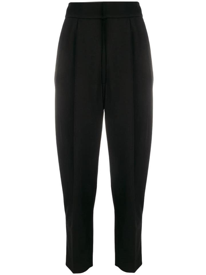 Petar Petrov High-waisted Tapered Trousers - Black