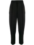 Petar Petrov High-waisted Tapered Trousers - Black