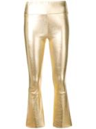 Sprwmn Cropped Fitted Trousers - Gold