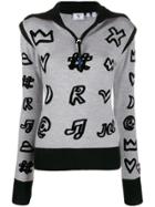 Rossignol Text Motif Zipped Jumper - Grey