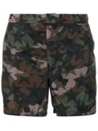 Valentino Camouflage And Star Print Swim Shorts, Men's, Size: 44, Green, Polyamide/polyester