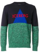 Iceberg Colour-block Logo Patch Sweatshirt - Blue