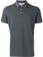 Brunello Cucinelli Plain Polo Shirt, Men's, Size: Large, Grey, Cotton