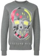 Philipp Plein Neon Skull Sweatshirt - Grey