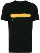 Diesel Black Gold Brush Stroke Print T-shirt