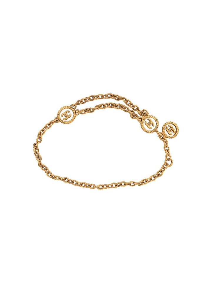 Chanel Pre-owned Cc Medallion Charm Bracelet - Gold