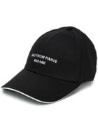 Drôle De Monsieur Script Print Baseball Cap - Black