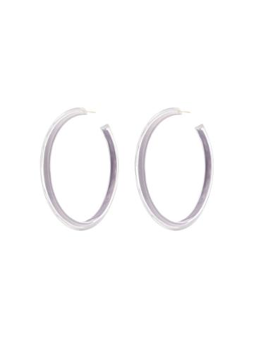 Alison Lou Large Jelly Hoop Earrings - Grey
