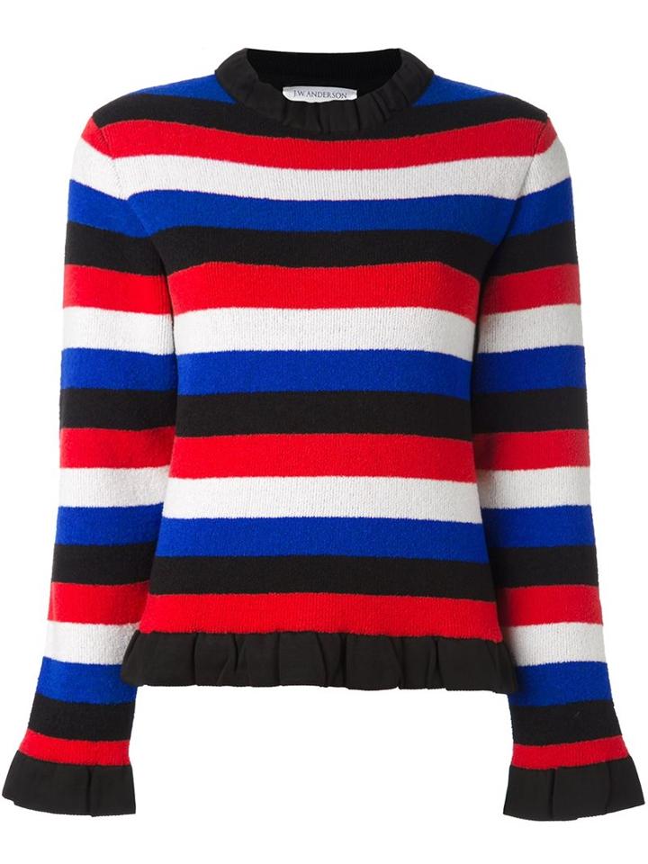 J.w.anderson Ruffle Trim Jumper, Women's, Size: Small, Polyamide/polypropylene/spandex/elastane/virgin Wool