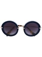Miu Miu Eyewear Noir Round Sunglasses - Blue