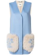 Fendi Large Pockets Gilet - Blue