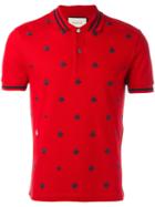 Gucci Bee And Star Polo Shirt, Size: Xxl, Red, Cotton/spandex/elastane