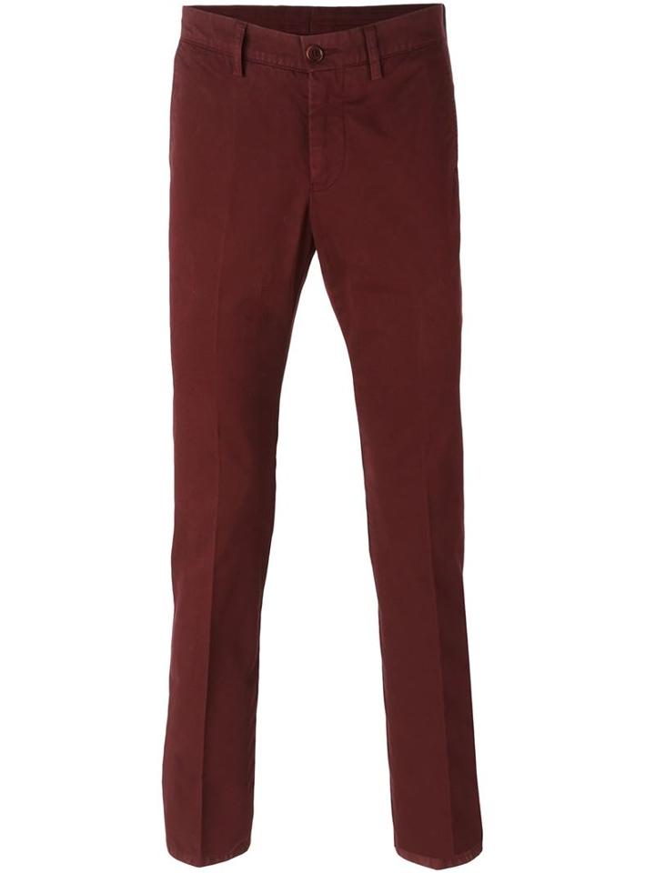 Aspesi Slim Fit Chino, Men's, Size: 46, Red, Cotton