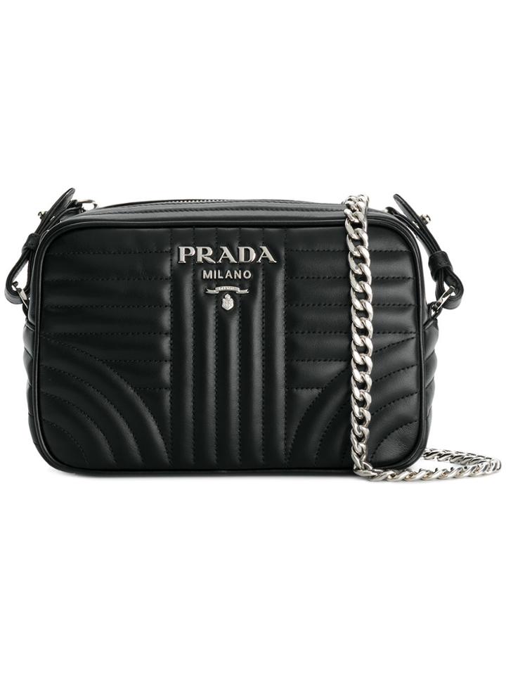 Prada Bevelled Camera Bag - Black