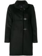 Fay Toggle Single Breasted Coat - Black