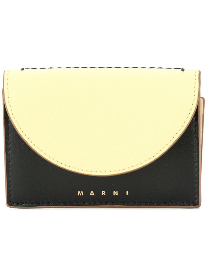 Marni Curved Flap Wallet - Yellow