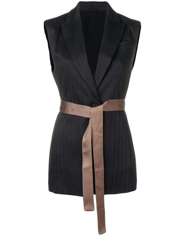 Brunello Cucinelli Belted Vest - Black