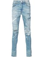 Amiri Super Destroy Skinny Jeans - Blue