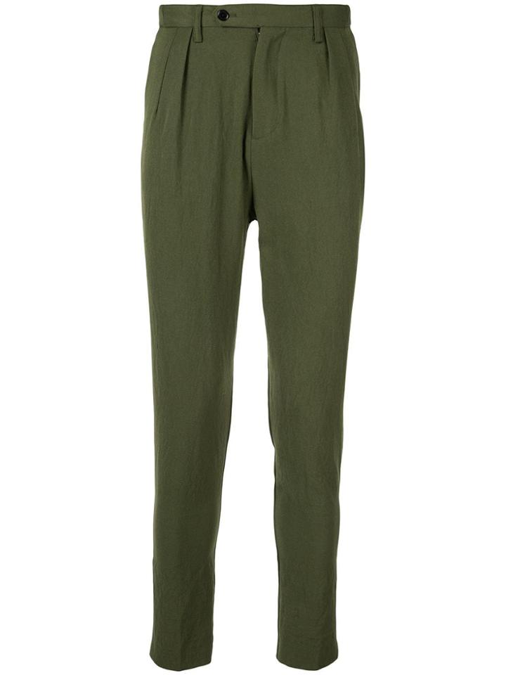 Loveless Pleated Tailored Trousers - Green
