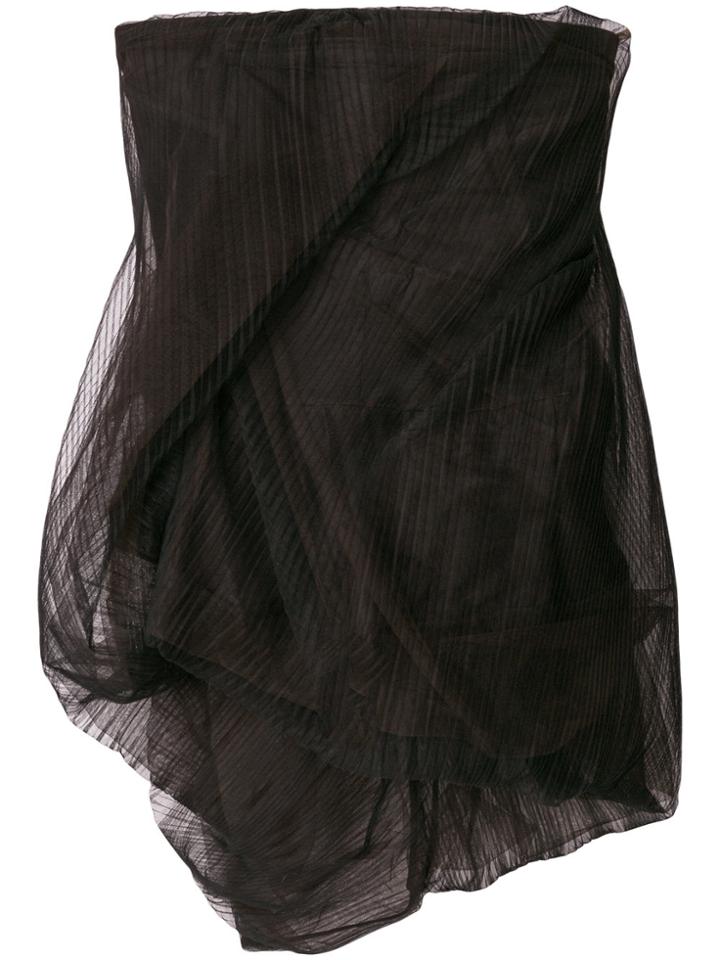 Rick Owens Draped Strapless Top - Black