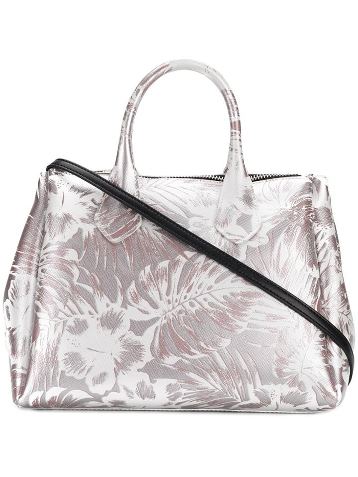 Gum Hawaii Floral Print Tote Bag - Grey