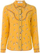 Coach Penguin Print Blouse - Yellow & Orange