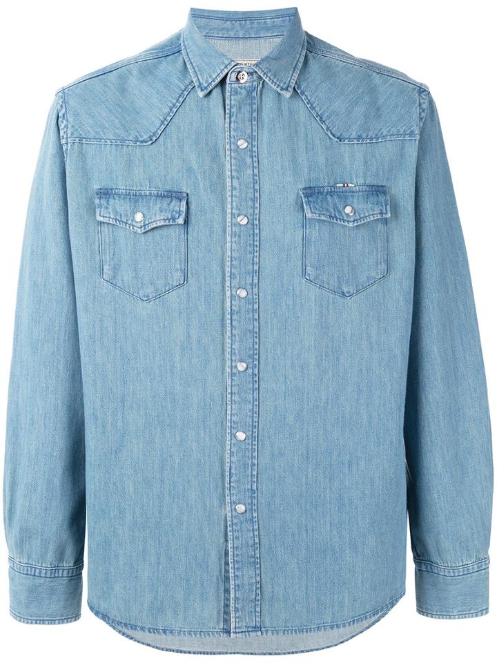 Maison Kitsuné - Pocket Shirt - Men - Cotton - S, Blue, Cotton