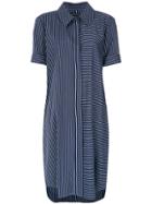 Gloria Coelho Striped Shirt Dress - Blue