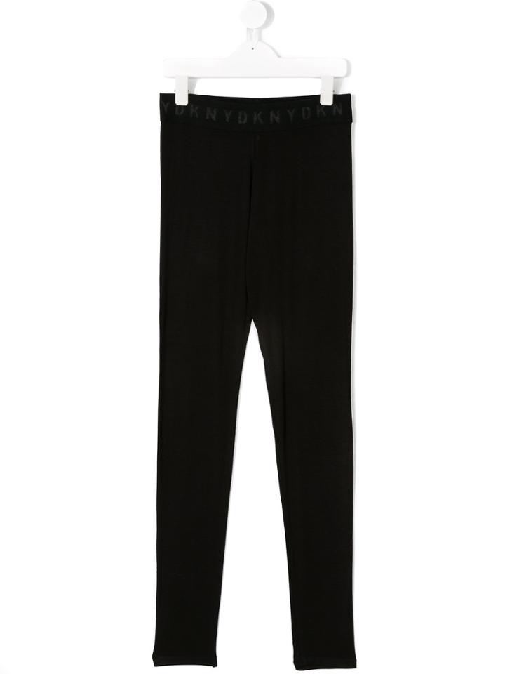 Dkny Kids Logo Printed Leggings - Black