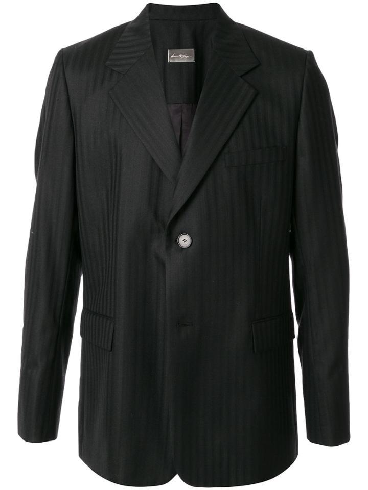 Necessity Sense Wego Single Breast Suit Dry Onyx Muted Stripe - Black
