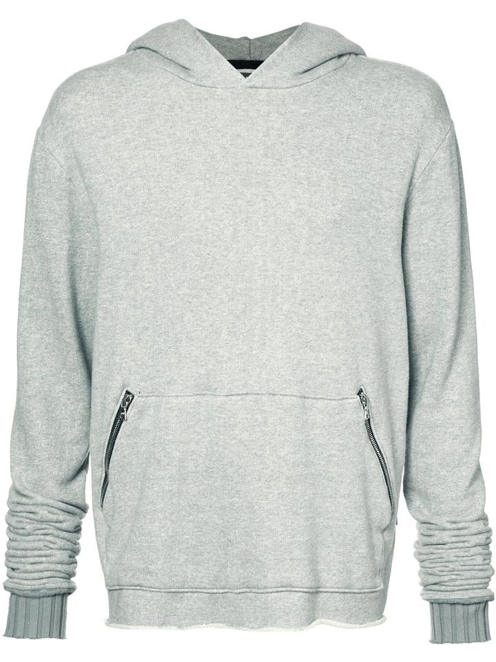 Amiri - Side Zip Hoodie - Men - Cotton - S, Grey, Cotton