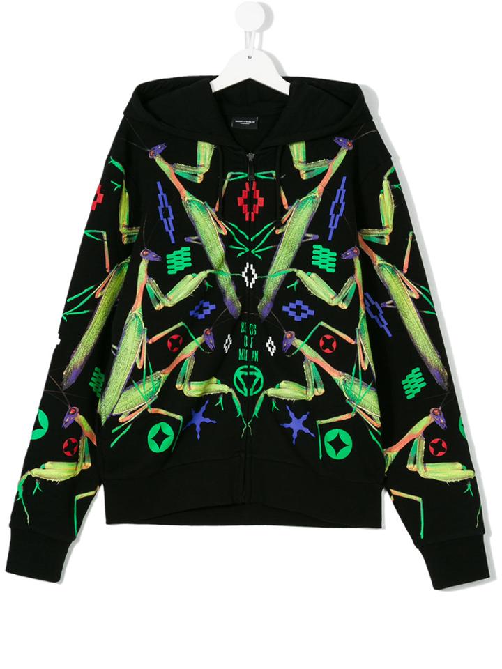 Marcelo Burlon County Of Milan Kids Teen Print Zipped Hooded Jacket -