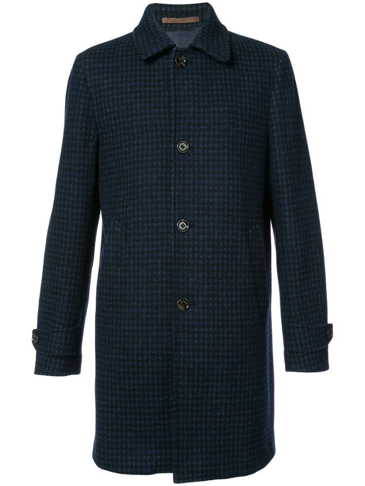 Eleventy Button Up Coat - Blue