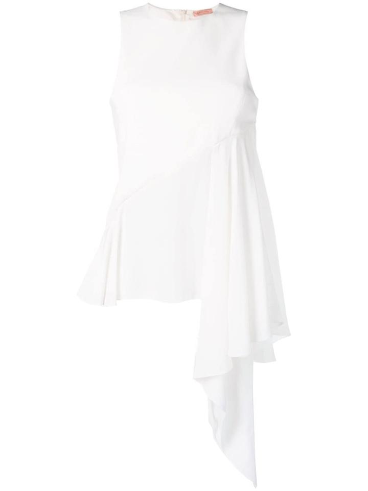 Drome Drape Detail Tank Top - White