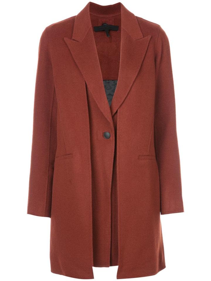 Rag & Bone Kaye Coat In Rust - Red