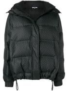 Ganni Printed Tech Down Jacket - Black