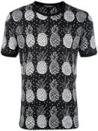 Dolce & Gabbana Pineapple Print T-shirt, Men's, Size: 48, Black, Cotton