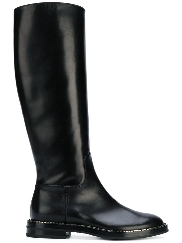 Casadei Below-the-knee Zipped Boots - Black