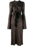Ellery 'gasp' Flute Sleeve Dress, Women's, Size: 10, Black, Viscose/modal/metal