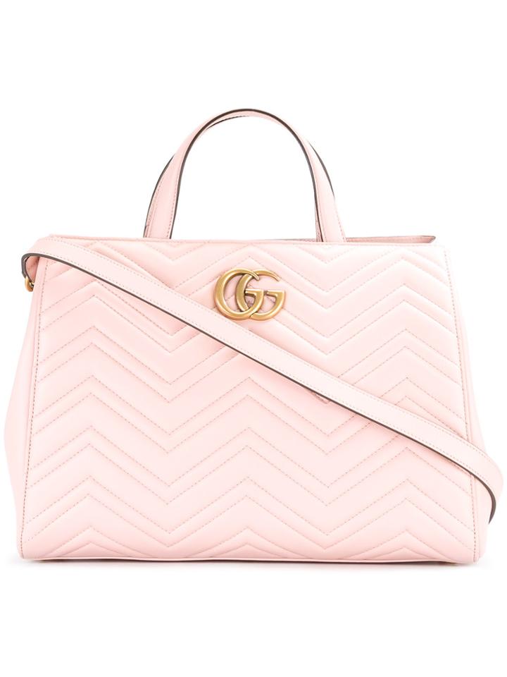 Gucci Gg Marmont Tote - Pink & Purple