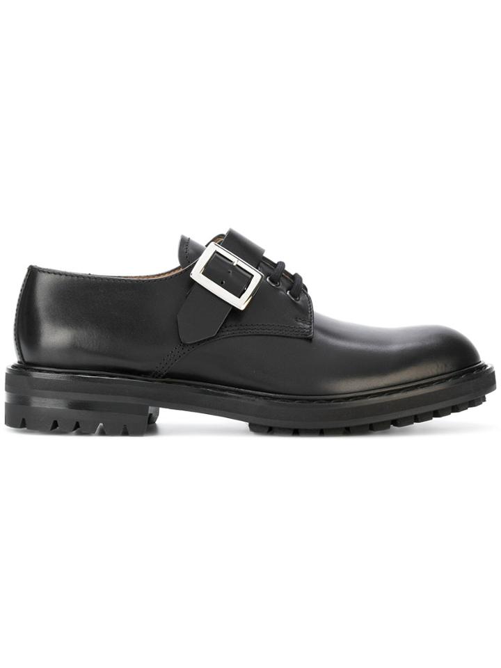 Alexander Mcqueen Buckled Derby Shoes - Black