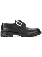 Alexander Mcqueen Buckled Derby Shoes - Black