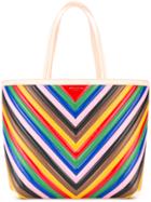 Sara Battaglia Striped Rainbow Tote Bag - Multicolour