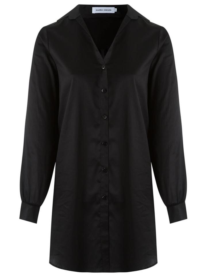 Gloria Coelho Classic Shirt, Women's, Size: Medium, Black, Cotton
