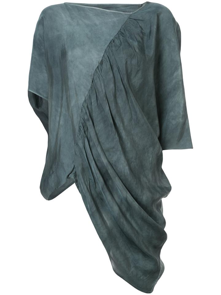 Uma Wang Draped Gathered Top - Blue